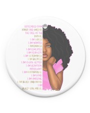 Kids Black Girl Magic Christmas Circle Ornament (Porcelain) tile