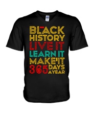 Black History Tshirt V-Neck T-Shirt tile