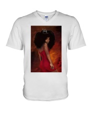 Black Queen V-Neck T-Shirt tile