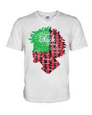 Black King V-Neck T-Shirt tile