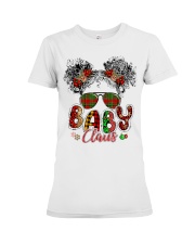 Baby Claus Christmas Black Girl Messy Bun Reindeer Holidays Premium Fit Ladies Tee tile