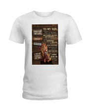 Dad To Son Lion Sometimes Life Can Be Hard And Challenges Ladies T-Shirt tile