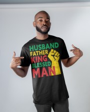 Mens Husband Father King Blessed Man Black Dad Classic T-Shirt apparel-classic-tshirt-lifestyle-front-32
