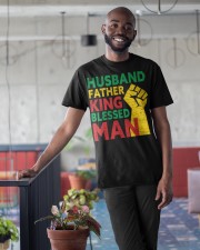 Mens Husband Father King Blessed Man Black Dad Classic T-Shirt apparel-classic-tshirt-lifestyle-front-34