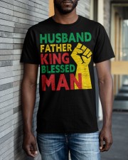 Mens Husband Father King Blessed Man Black Dad Classic T-Shirt apparel-classic-tshirt-lifestyle-front-40