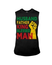 Mens Husband Father King Blessed Man Black Dad Sleeveless Tee tile