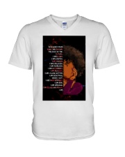 I Am Black Woman V-Neck T-Shirt tile