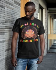 I Am Black History Month Kids Girls Queen African American Classic T-Shirt apparel-classic-tshirt-lifestyle-front-41-b