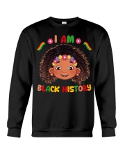 I Am Black History Month Kids Girls Queen African American Crewneck Sweatshirt tile
