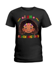 I Am Black History Month Kids Girls Queen African American Ladies T-Shirt tile