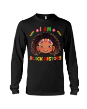 I Am Black History Month Kids Girls Queen African American Long Sleeve Tee tile