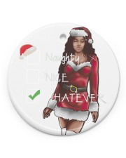 Sexy Black Girl Christmas Circle Ornament (Porcelain) tile