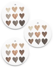 Melanin Hearts Christmas Circle ornament - 3 pieces (porcelain) front