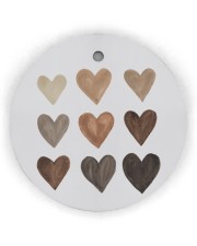Melanin Hearts Christmas Circle Ornament (Wood tile