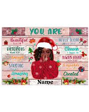 Merry Christmas Black Girl Horizontal Poster tile