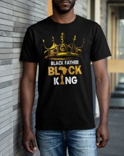 Mens Father's Day Black Father Black King African American Dad Classic T-Shirt apparel-classic-tshirt-lifestyle-front-40
