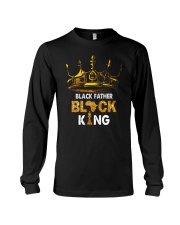 Mens Father's Day Black Father Black King African American Dad Long Sleeve Tee tile