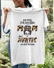 God Gifted Me Two Titles Mom And Auntie Classic T-Shirt Classic T-Shirt apparel-classic-tshirt-lifestyle-front-130