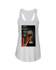 Easily Distracted By Music And Wine Ladies Flowy Tank tile