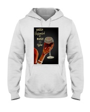 Easily Distracted By Music And Wine Hooded Sweatshirt tile