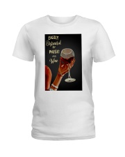 Easily Distracted By Music And Wine Ladies T-Shirt tile