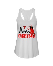 Afro woman christmas Ladies Flowy Tank tile