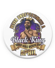April Black King Christmas Circle Ornament (Porcelain) tile
