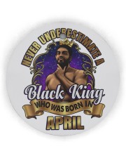 April Black King Christmas Circle Ornament (Wood tile
