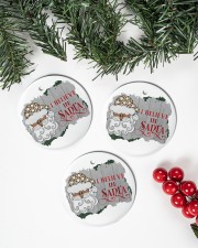 Leopard Black Santa Christmas Circle ornament - 3 pieces (porcelain) aos-cricle-ornament-3-pieces-porcelain-lifestyles-01