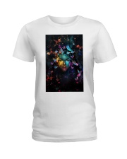 Black girl butterfly Ladies T-Shirt tile
