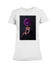 Black Woman head flowers, black woman art, black art, black art print, black woman poster, Modern Wall Art, Fashion wall Art Premium Fit Ladies Tee tile