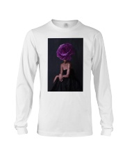 Black Woman head flowers, black woman art, black art, black art print, black woman poster, Modern Wall Art, Fashion wall Art Long Sleeve Tee tile