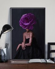Black Woman head flowers, black woman art, black art, black art print, black woman poster, Modern Wall Art, Fashion wall Art 16x24 Poster lifestyle-poster-2