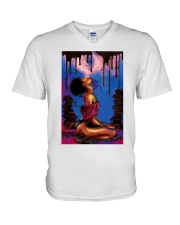 Black Girl Sweet V-Neck T-Shirt tile