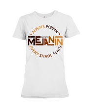 Made with Melanin Black Girl Magic Afro Beauty Black Queen T-Shirt Premium Fit Ladies Tee tile
