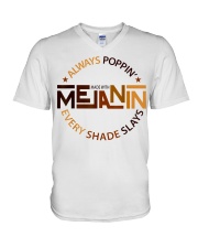 Made with Melanin Black Girl Magic Afro Beauty Black Queen T-Shirt V-Neck T-Shirt tile