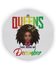 December Birthday Pan African Circle Ornament (Wood tile