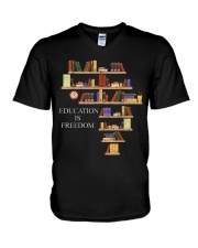 black history month t shirts black history shirt V-Neck T-Shirt tile
