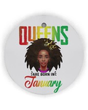 January Birthday African Circle Ornament (Wood tile