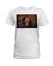 Dad To Son Lion Whenever You Feel Overwhelmed Ladies T-Shirt tile