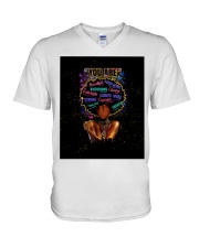 You Are Black Girl V-Neck T-Shirt tile
