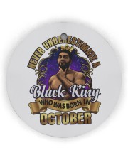 October Black King Christmas Circle Ornament (Wood tile