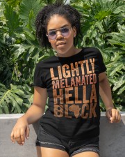 Black History Month Melanin Lightly Melanated Hella Black Classic T-Shirt apparel-classic-tshirt-lifestyle-front-233