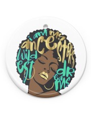 Afro Woman Christmas Circle Ornament (Porcelain) tile