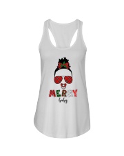 Merry Afro Black Baby Girls Messy Bun Chrismtas Xmas Pajama Ladies Flowy Tank tile