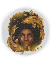 Pisces Christmas Circle Ornament (Wood tile