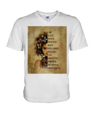 I Am Black Woman V-Neck T-Shirt tile