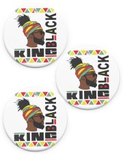 Black King Christmas Circle ornament - 3 pieces (porcelain) front