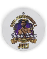July Black King Christmas Circle Ornament (Wood tile