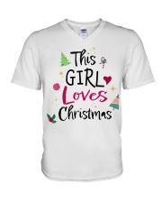 This Girl Loves Christmas V-Neck T-Shirt tile